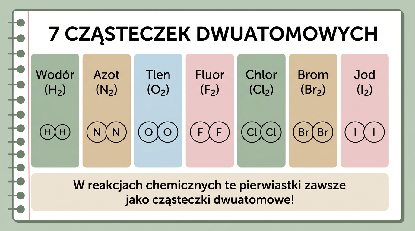 7 cząsteczek dwuatomowych w chemii